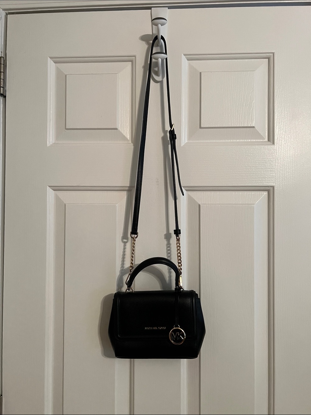 Michael Kors Black Saffiano Leather Mini Satchel with Gold Hardware - Picture 3 of 6
